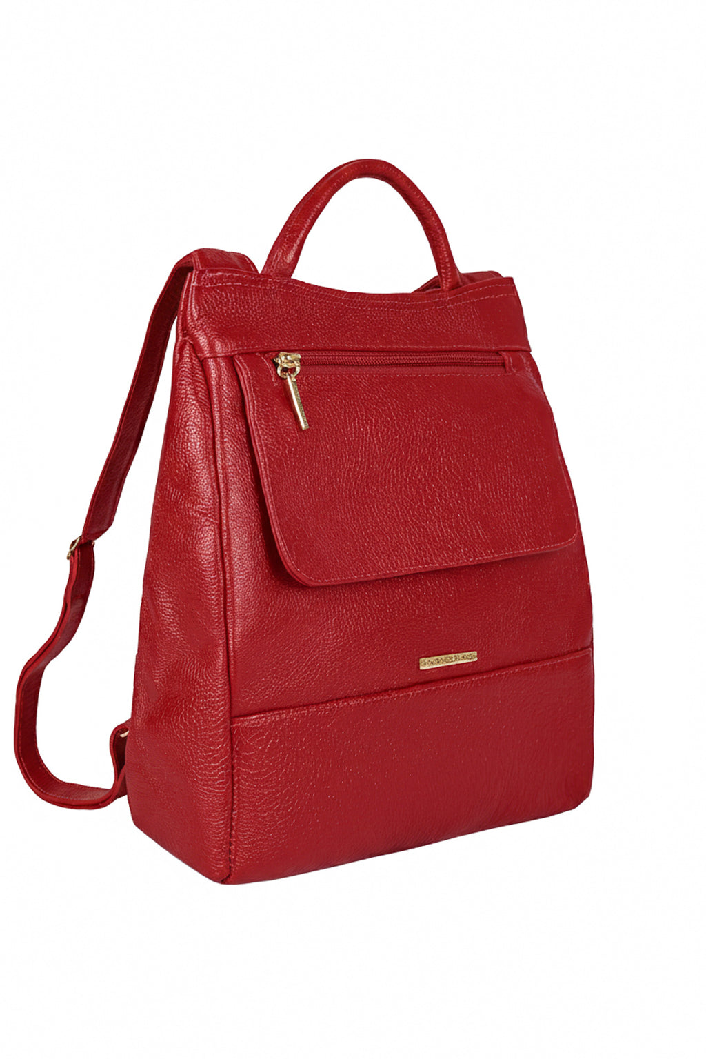 Mochila pequena antifurto couro liso Susan