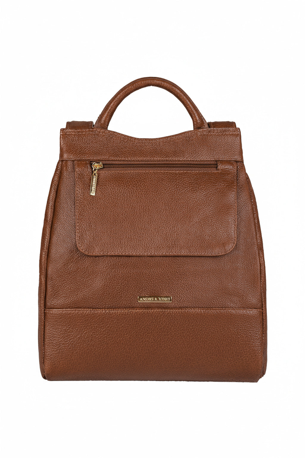 Mochila pequena antifurto couro liso Susan