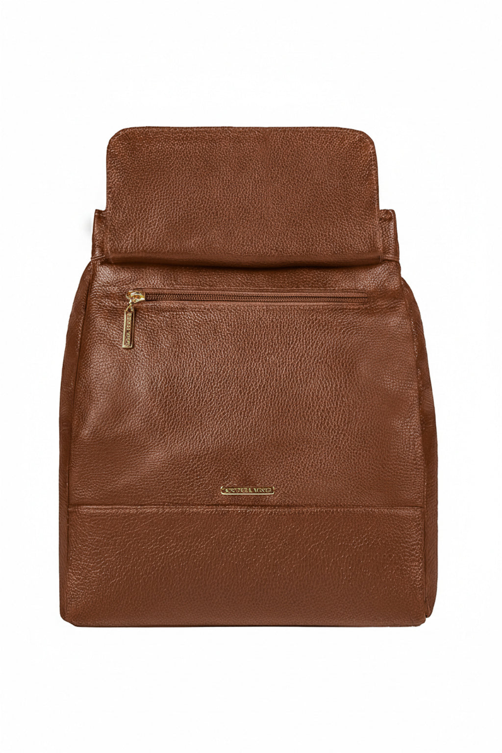 Mochila pequena antifurto couro liso Susan