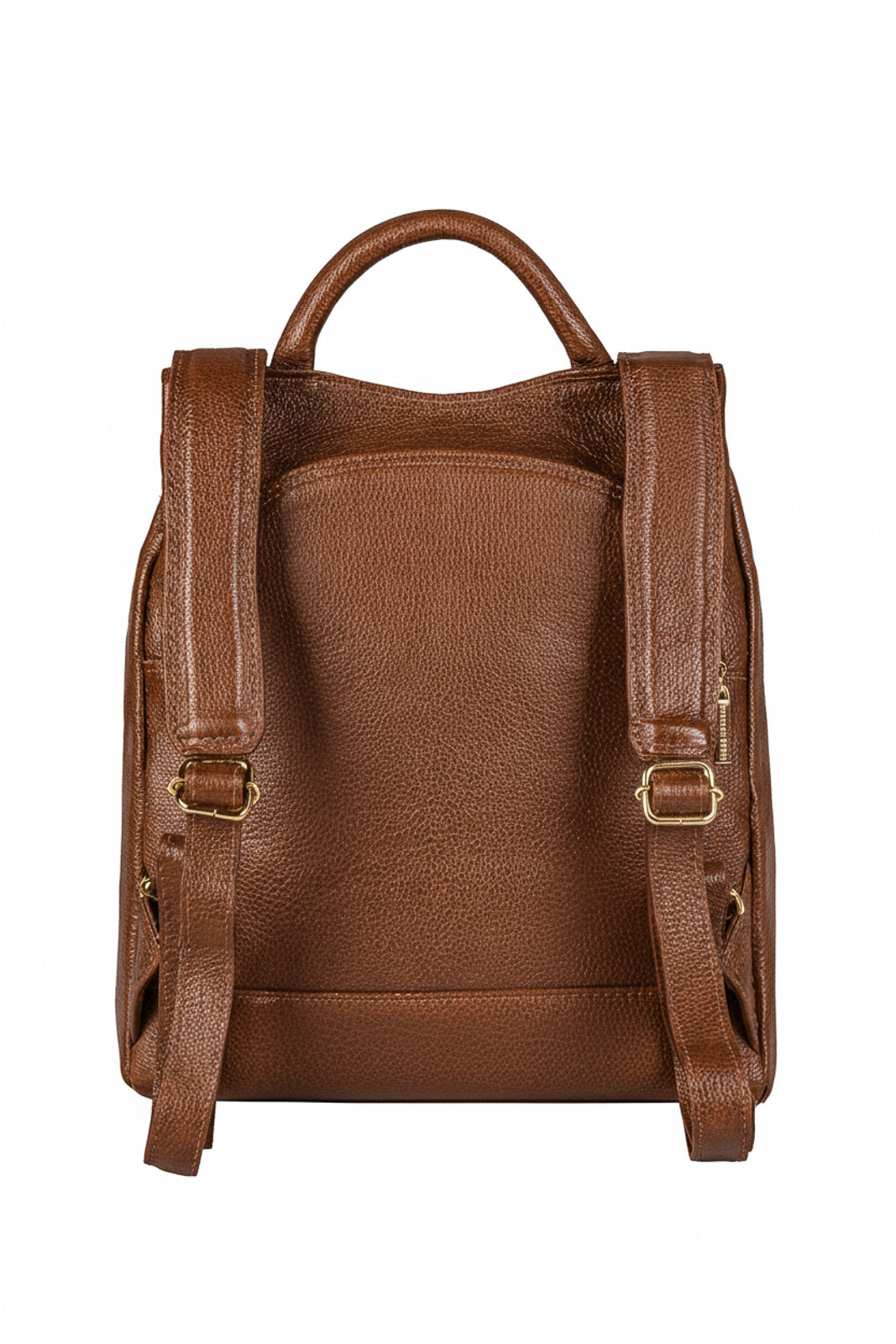 Mochila pequena antifurto couro liso Susan