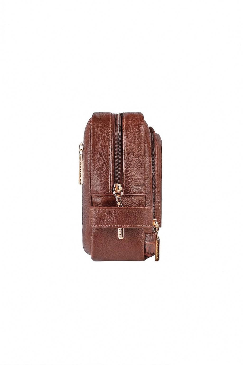 Necessaire de couro liso Manuela 18x28x10cm