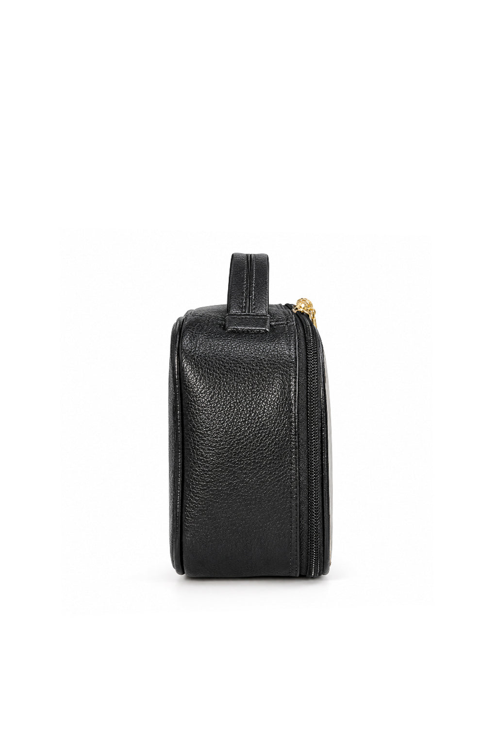 Necessaire transparente em couro e vinil para viagem e maternidade 15x23x9 Eloa
