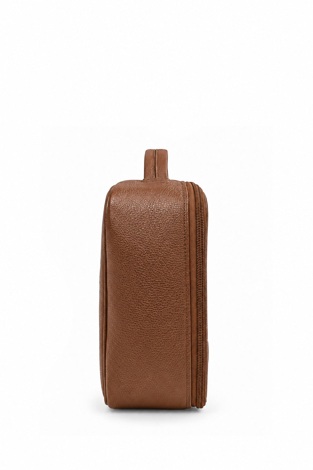 Necessaire transparente em couro e vinil para viagem 23x28x10 Elora