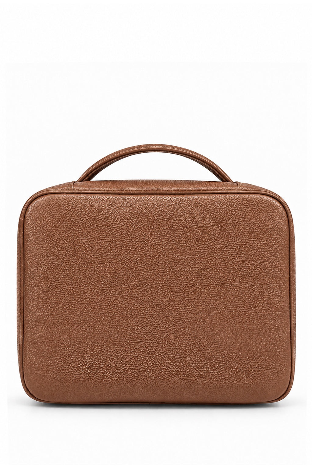 Necessaire transparente em couro e vinil para viagem 23x28x10 Elora
