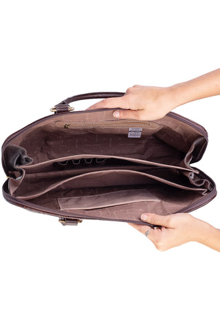 Pasta grande em couro croco Izabela