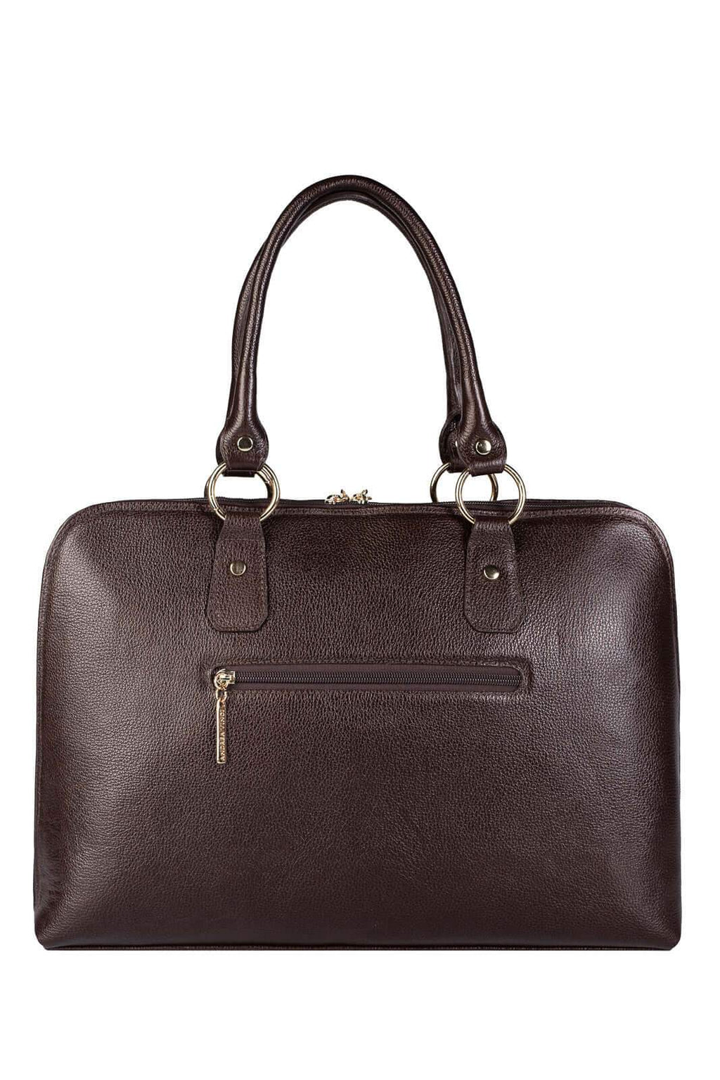 Pasta grande em couro liso Izabela - Enluaze