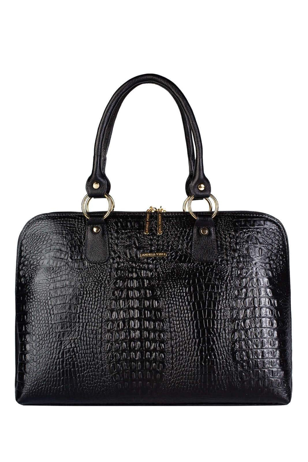 Pasta grande em couro croco Izabela - Enluaze