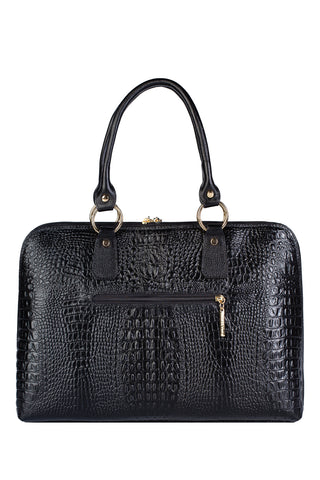 Pasta grande em couro croco Izabela