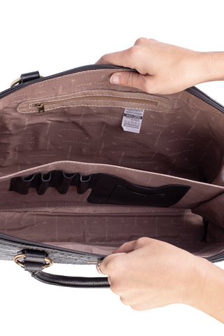 Pasta grande em couro liso Izabela