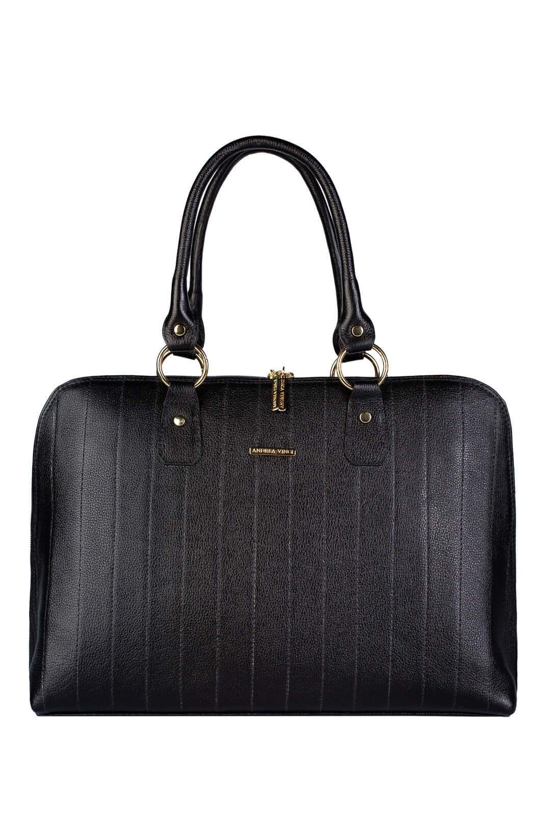 Pasta grande em couro liso Izabela - Enluaze