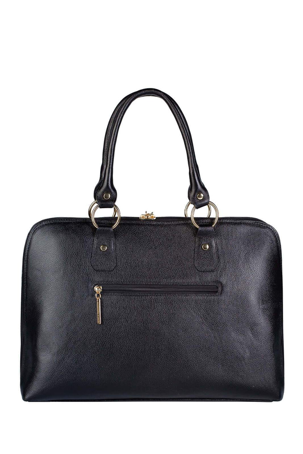 Pasta grande em couro liso Izabela - Enluaze