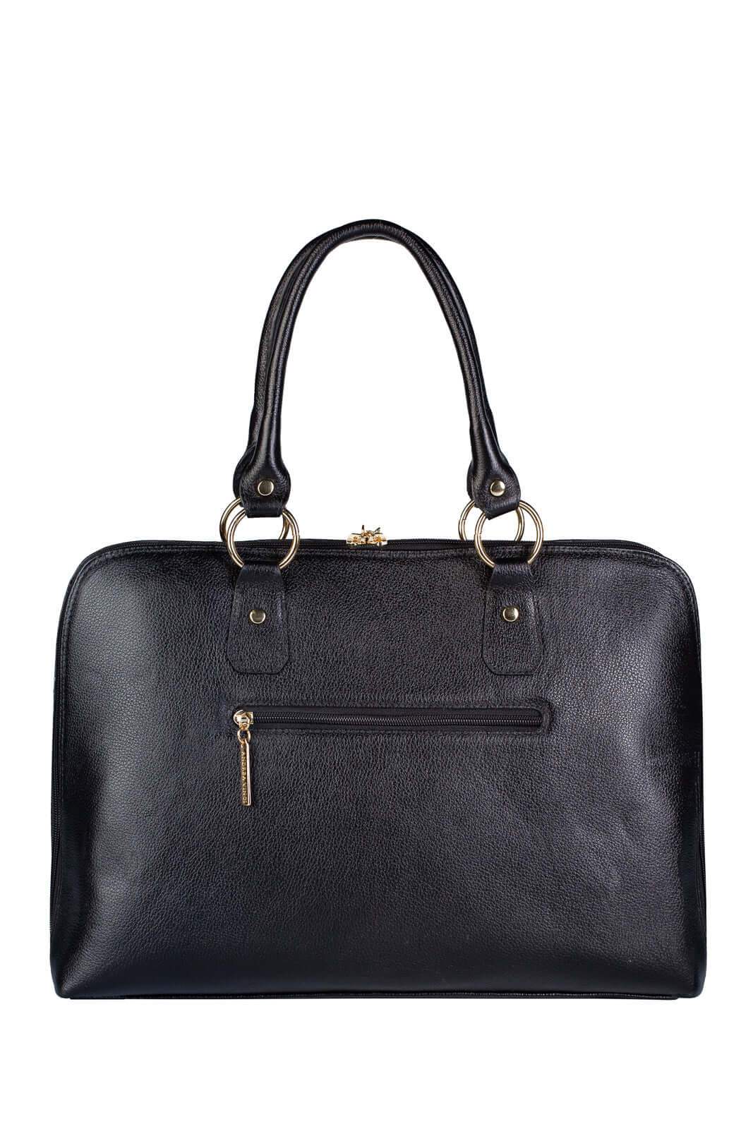 Pasta grande em couro liso Izabela - Enluaze