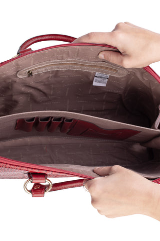 Pasta grande em couro croco Izabela