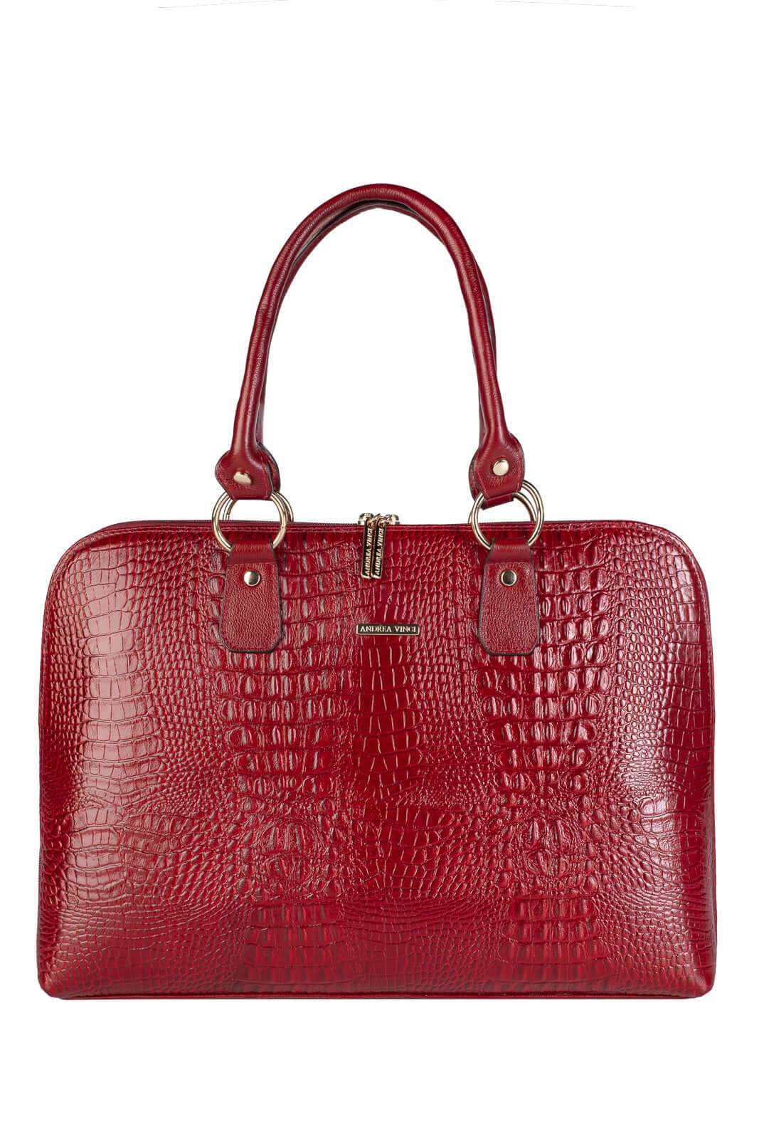 Pasta grande em couro croco Izabela - Enluaze