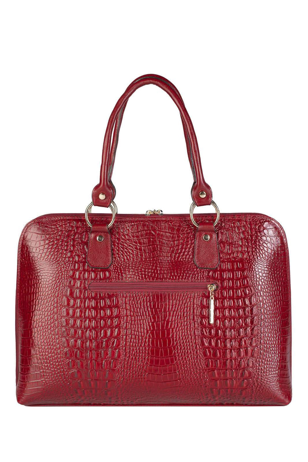 Pasta grande em couro croco Izabela - Enluaze