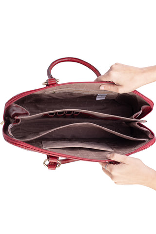 Pasta grande em couro croco Izabela