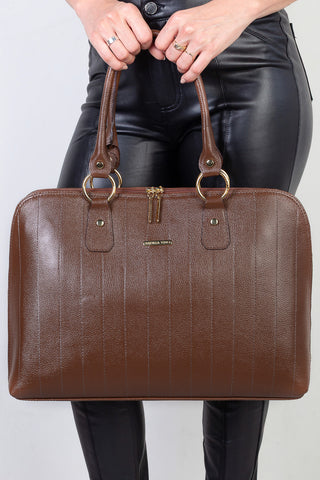 Pasta grande em couro liso Izabela