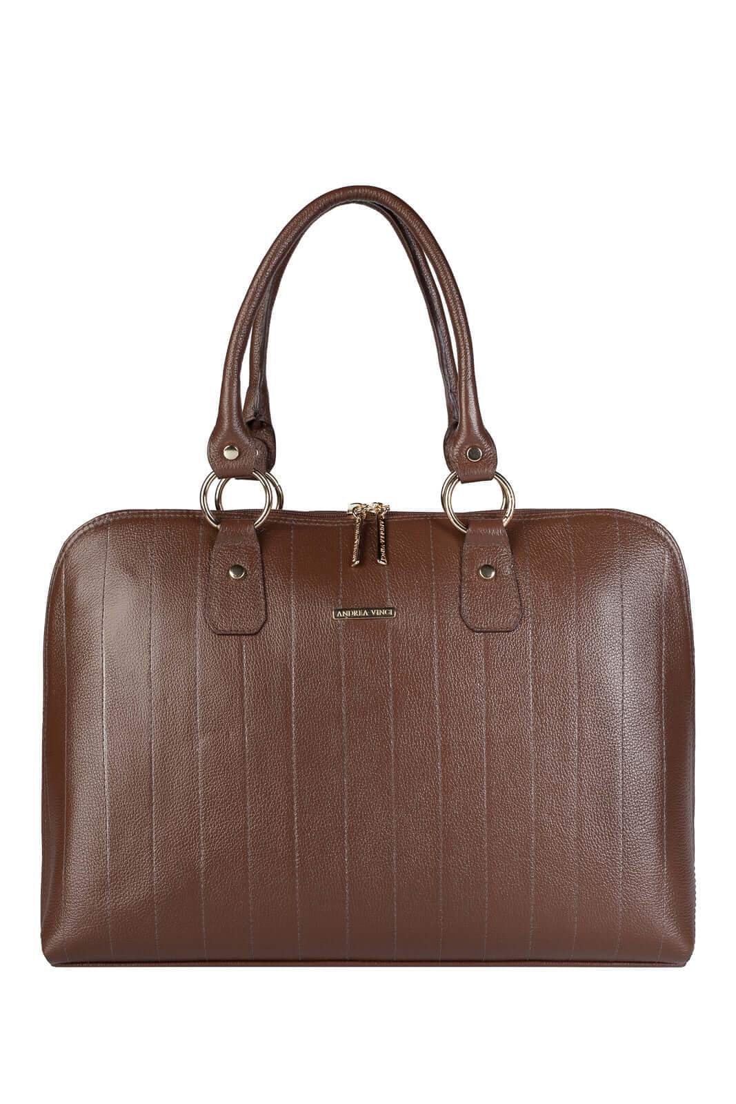 Pasta grande em couro liso Izabela - Enluaze