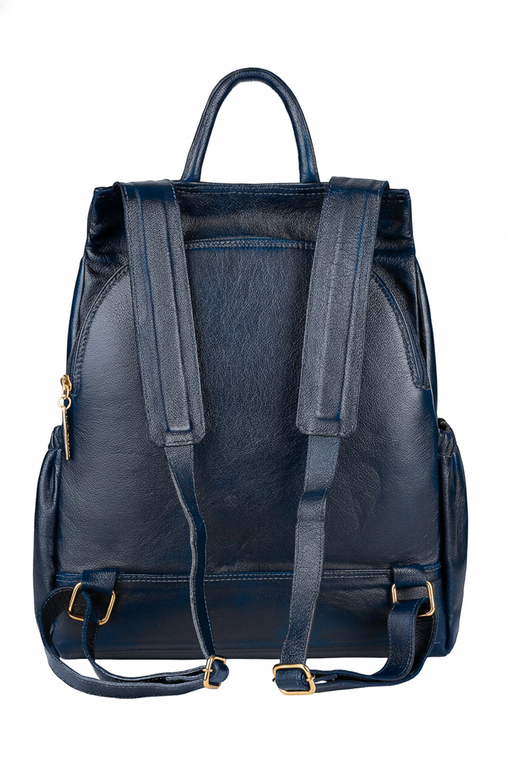 Mochila antifurto de couro liso Suelen