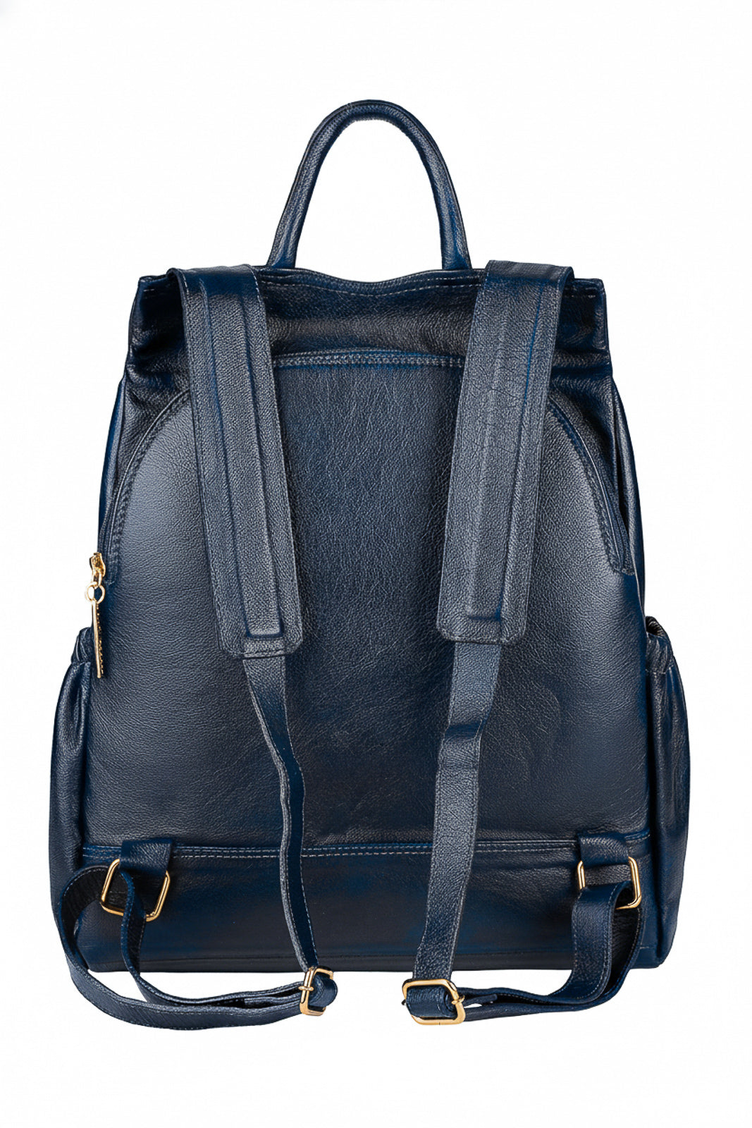 Mochila antifurto de couro liso Suelen