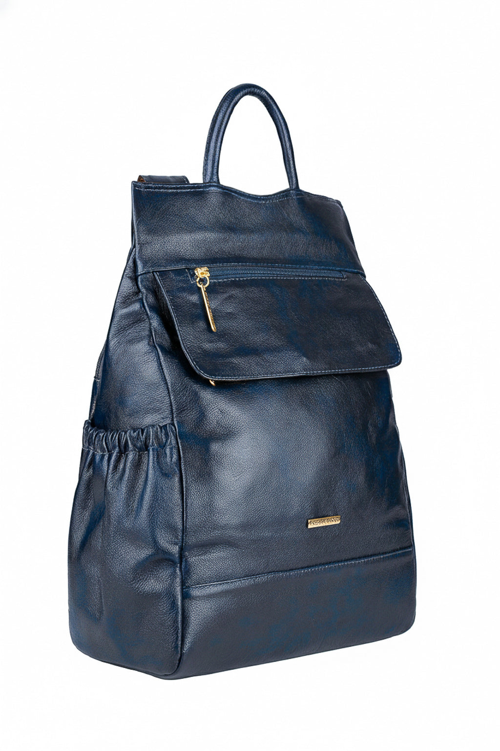 Mochila antifurto de couro liso Suelen