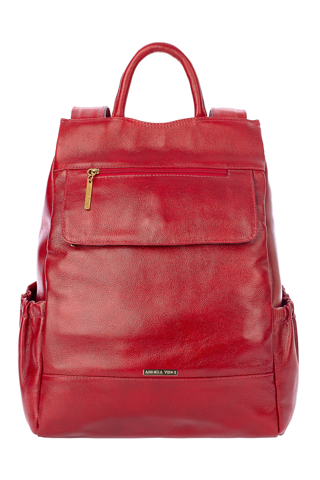 Mochila antifurto de couro liso Suelen