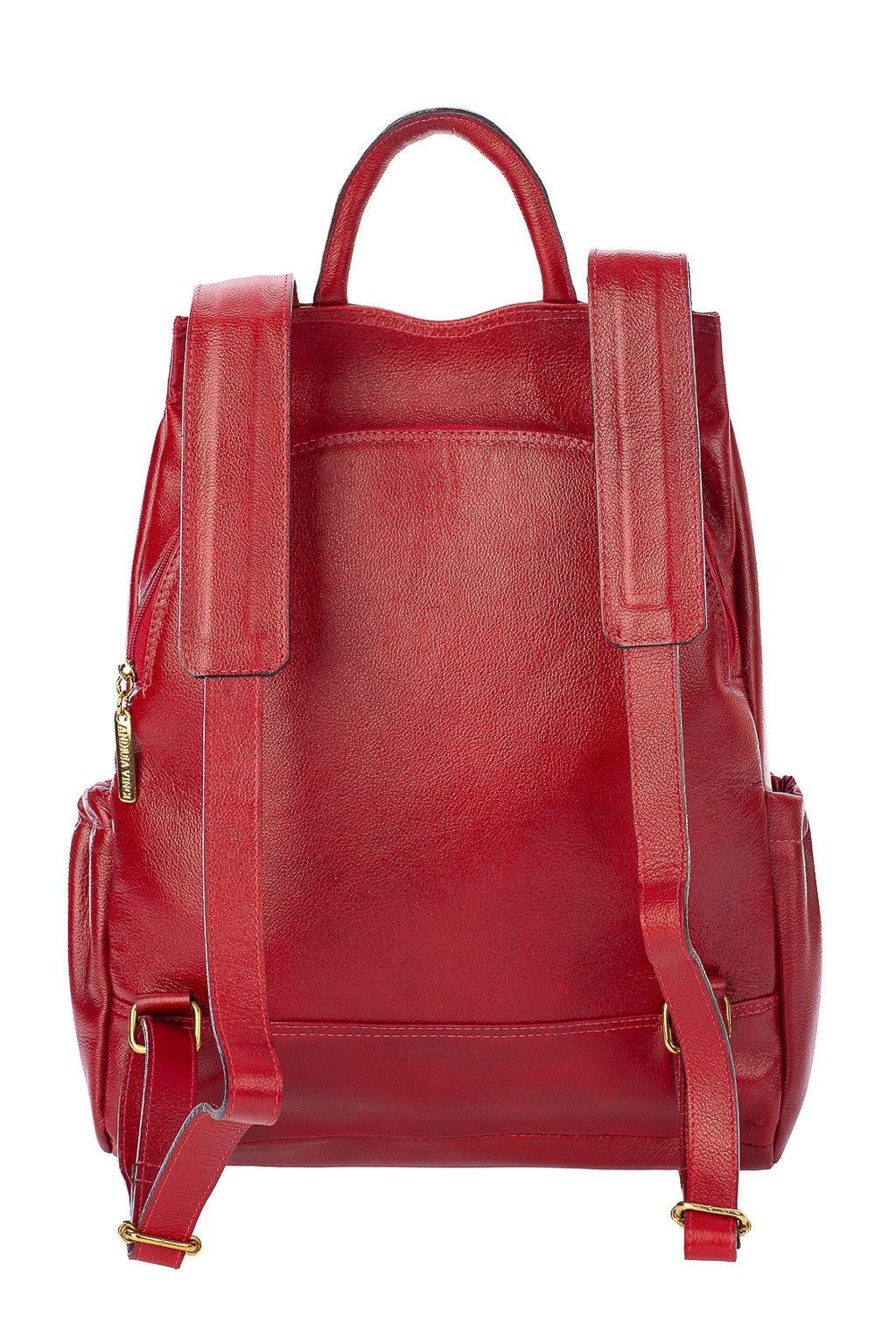 Mochila antifurto de couro liso Suelen