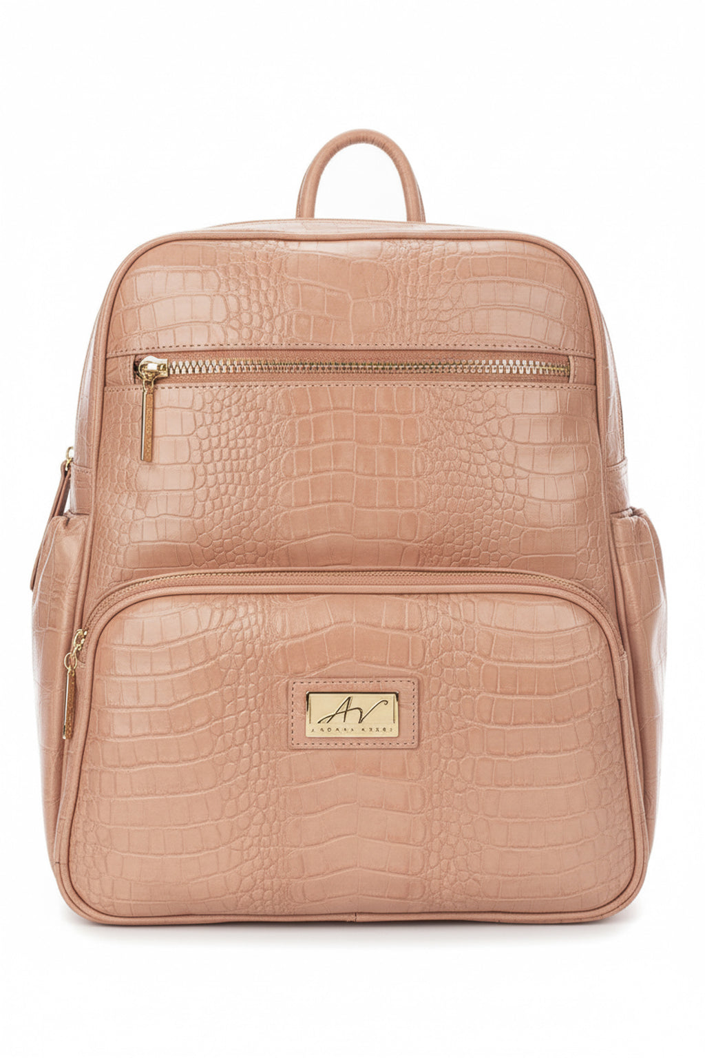 Mochila grande de couro croco Zooey