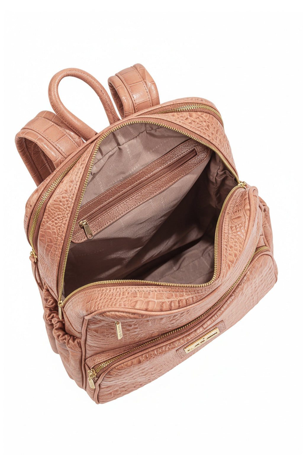 Mochila grande de couro croco Zooey