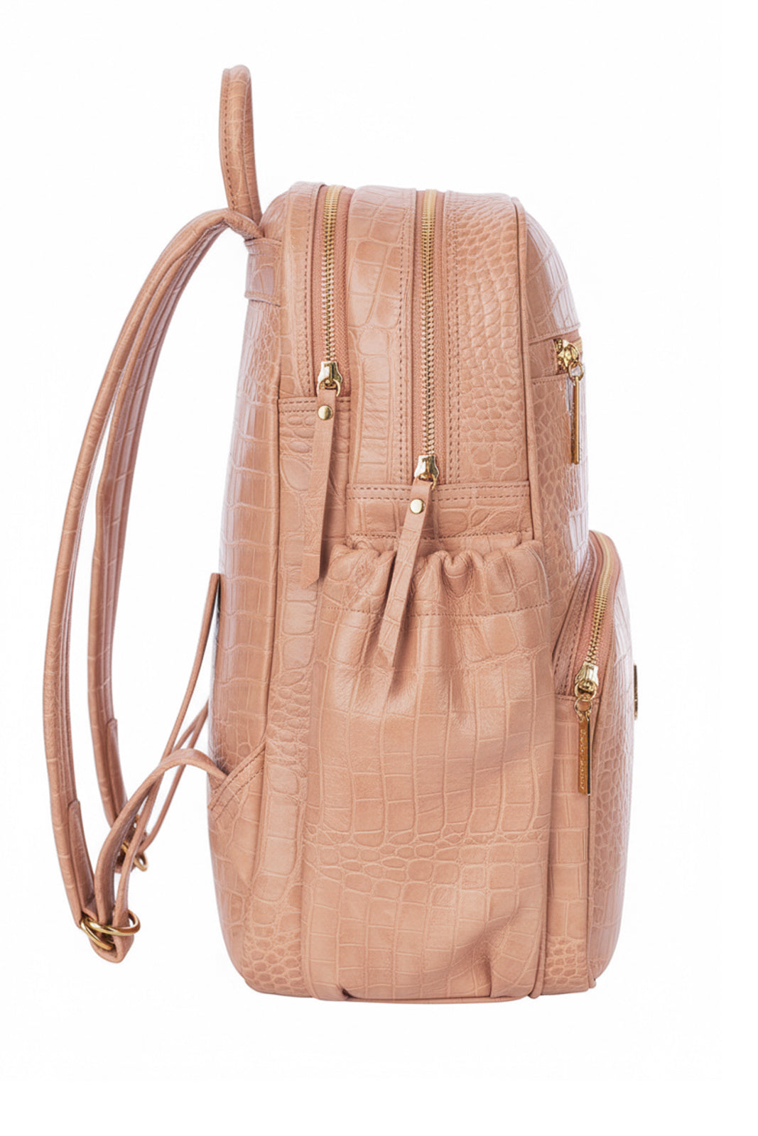 Mochila grande de couro croco Zooey