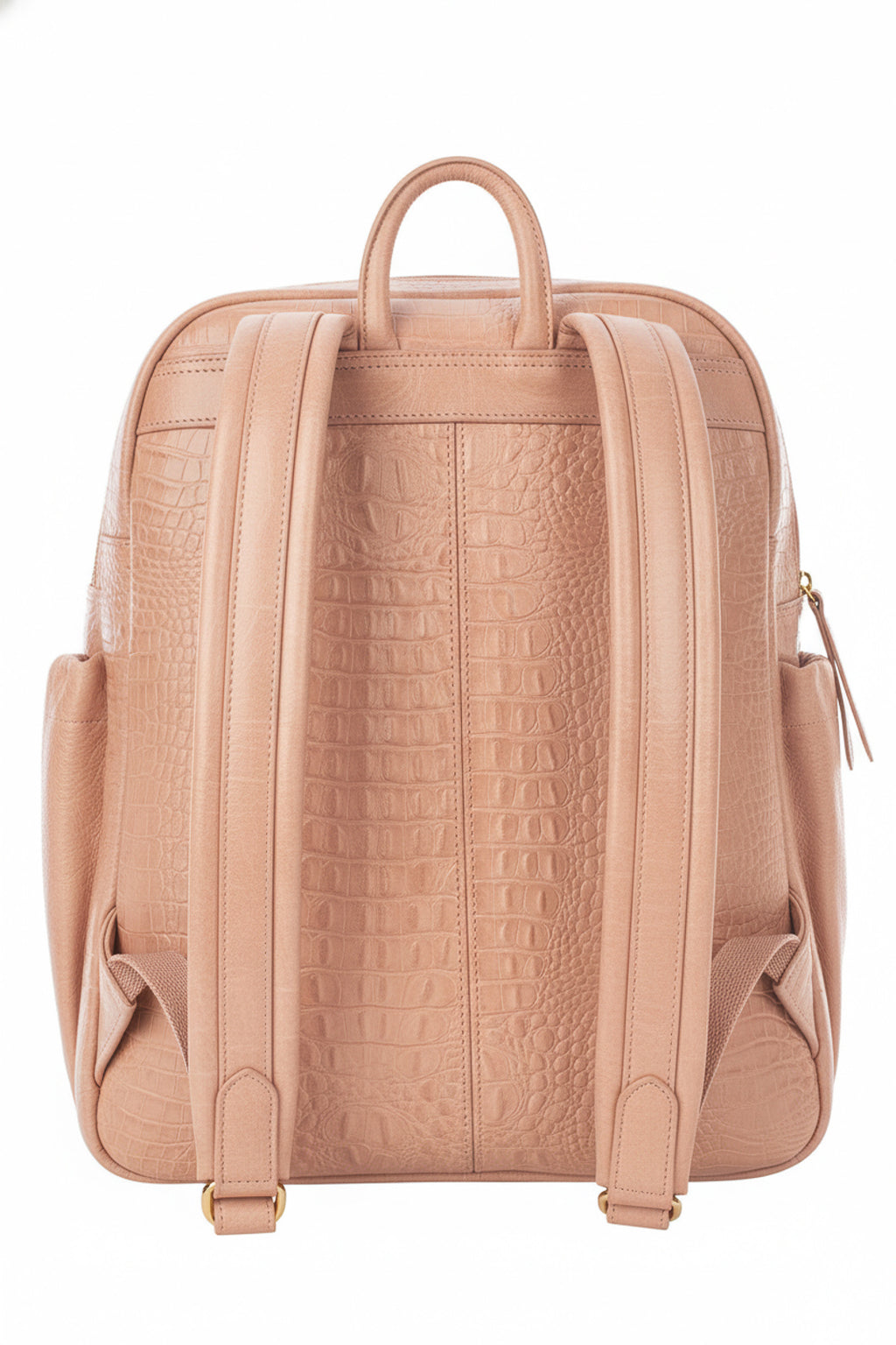 Mochila grande de couro croco Zooey