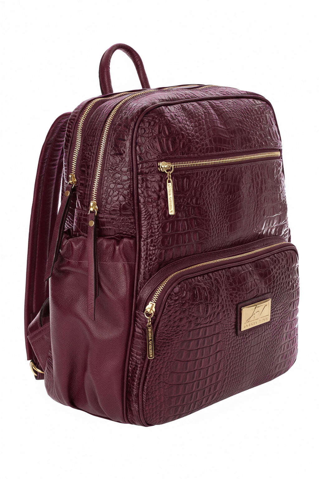 Mochila grande de couro croco Zooey