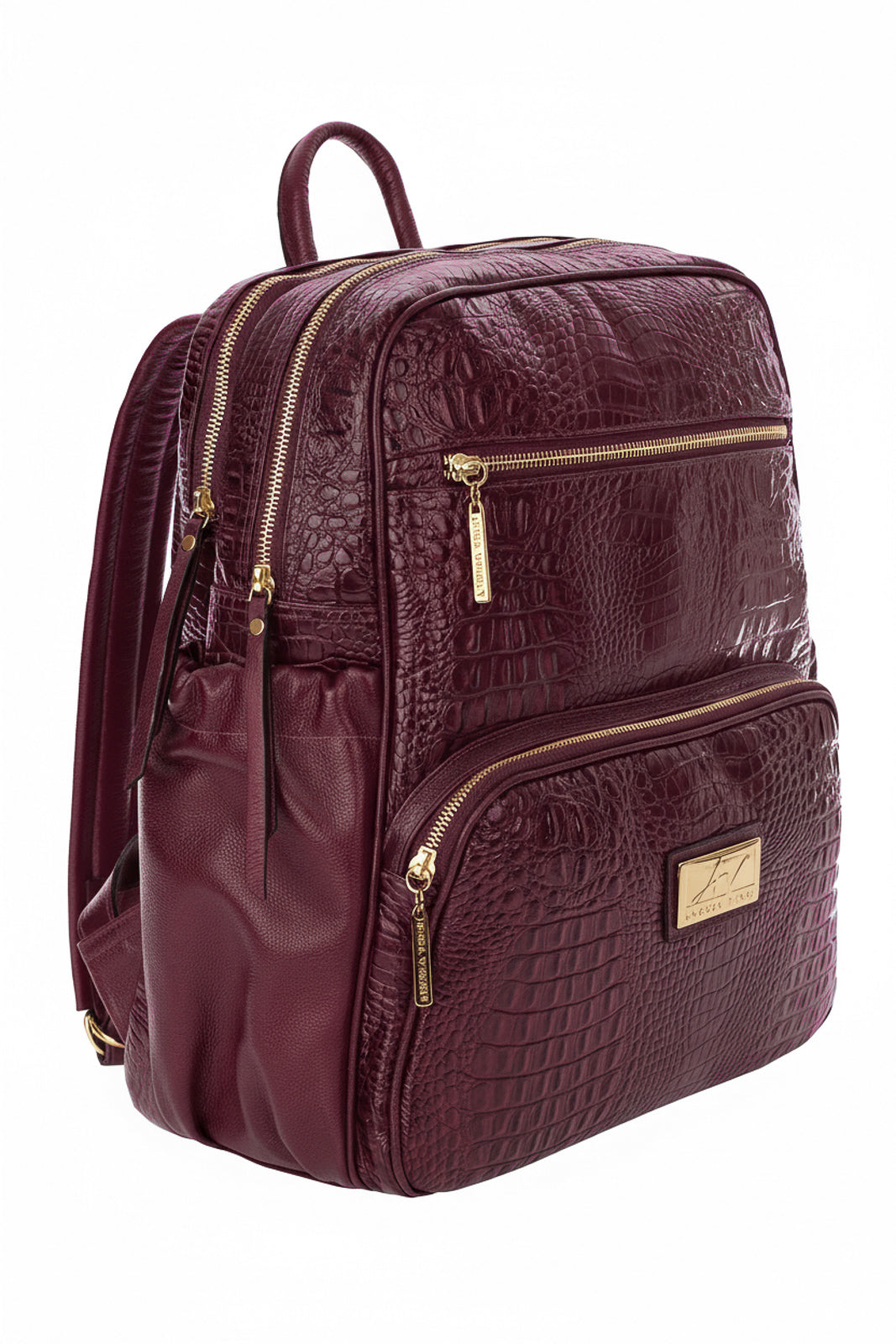 Mochila grande de couro croco Zooey