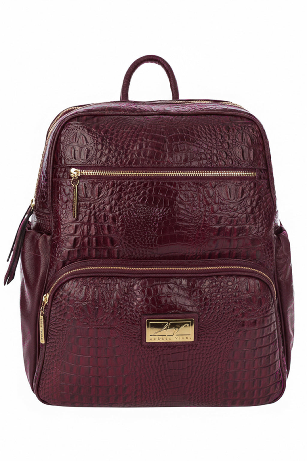 Mochila grande de couro croco Zooey