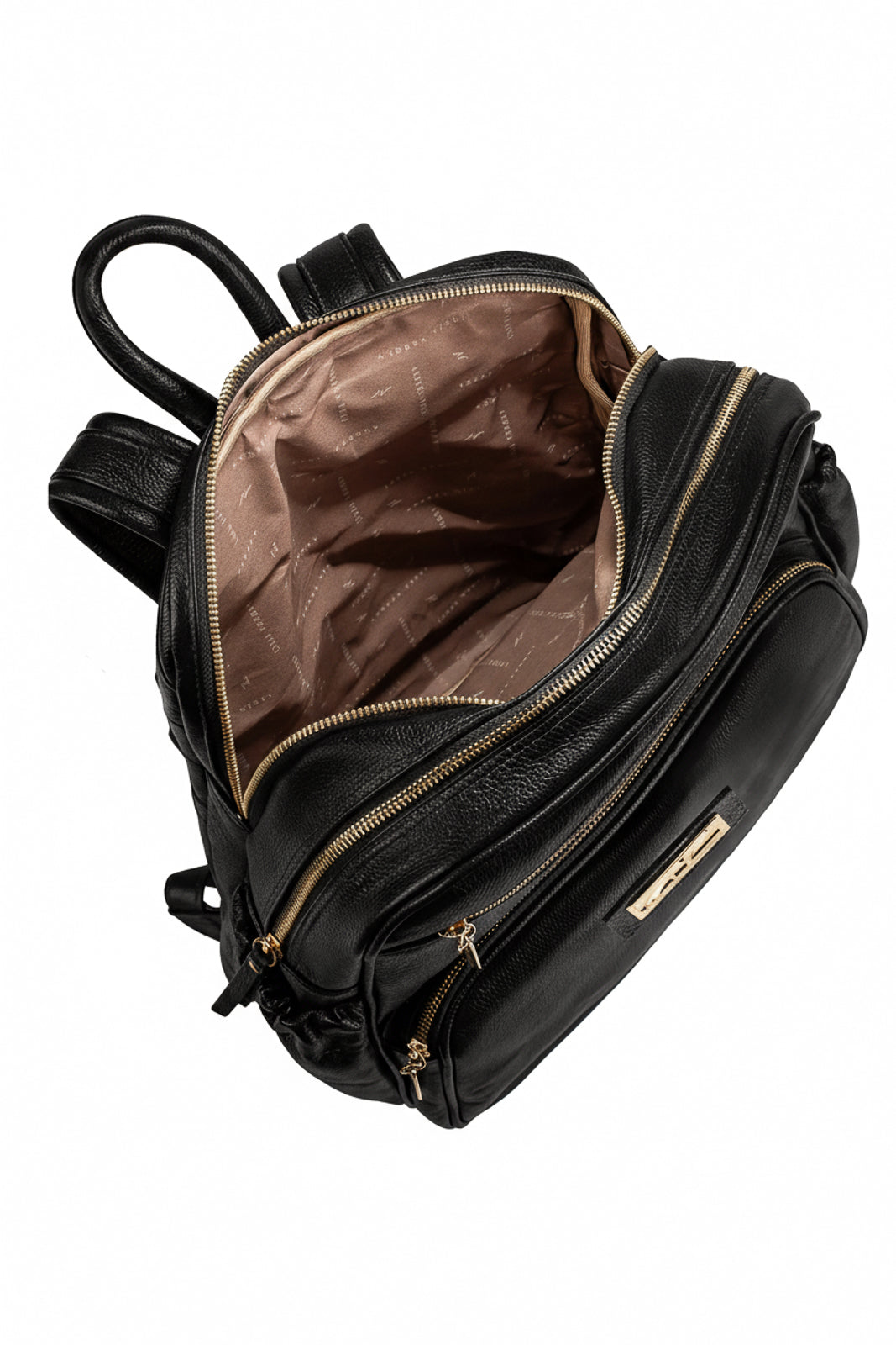 Mochila grande de couro liso Zooey