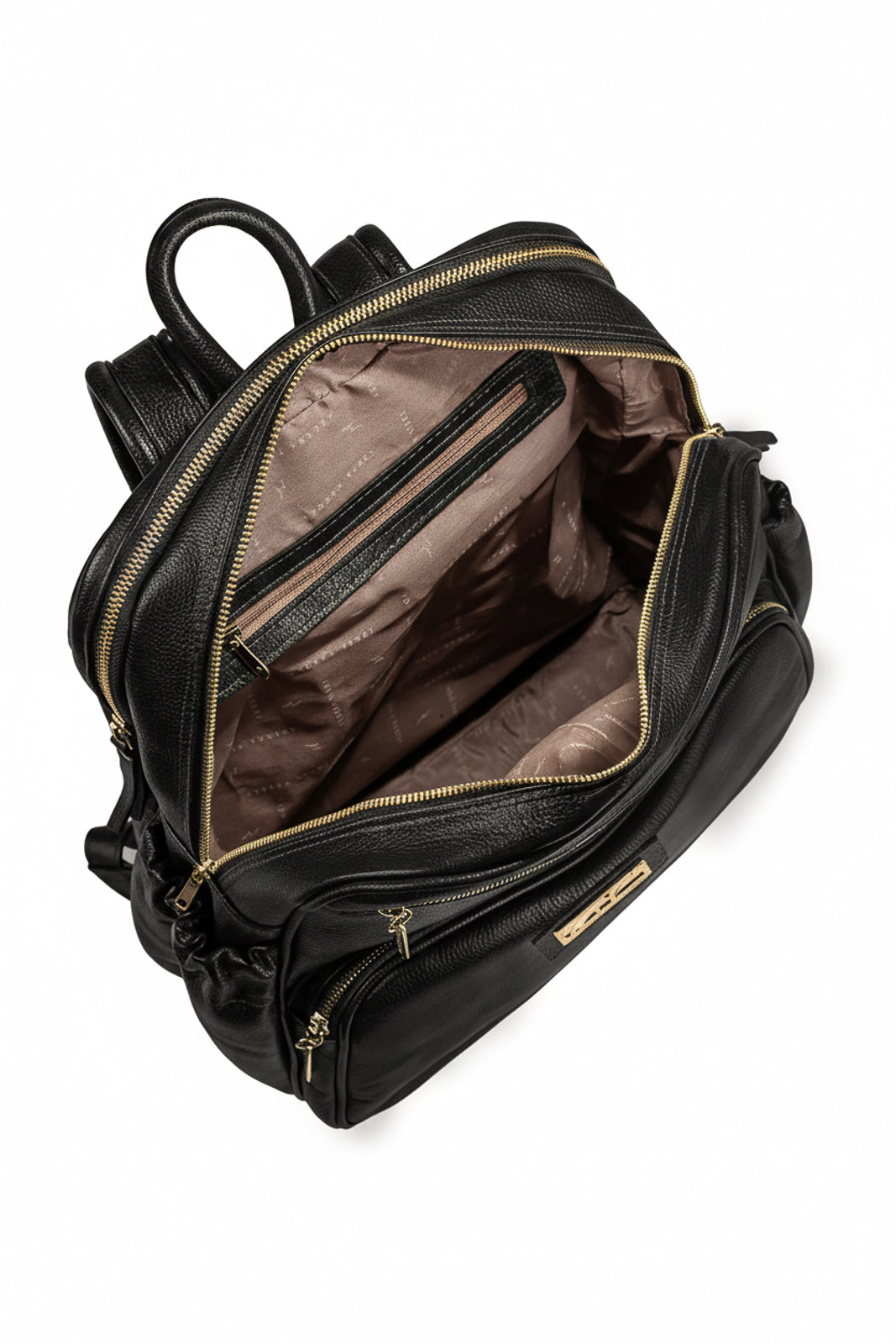 Mochila grande de couro liso Zooey