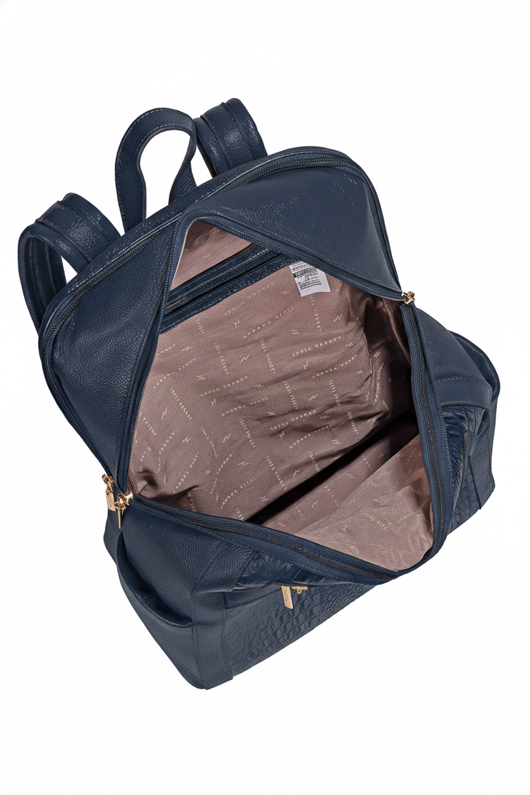 Mochila grande de couro croco Marcela