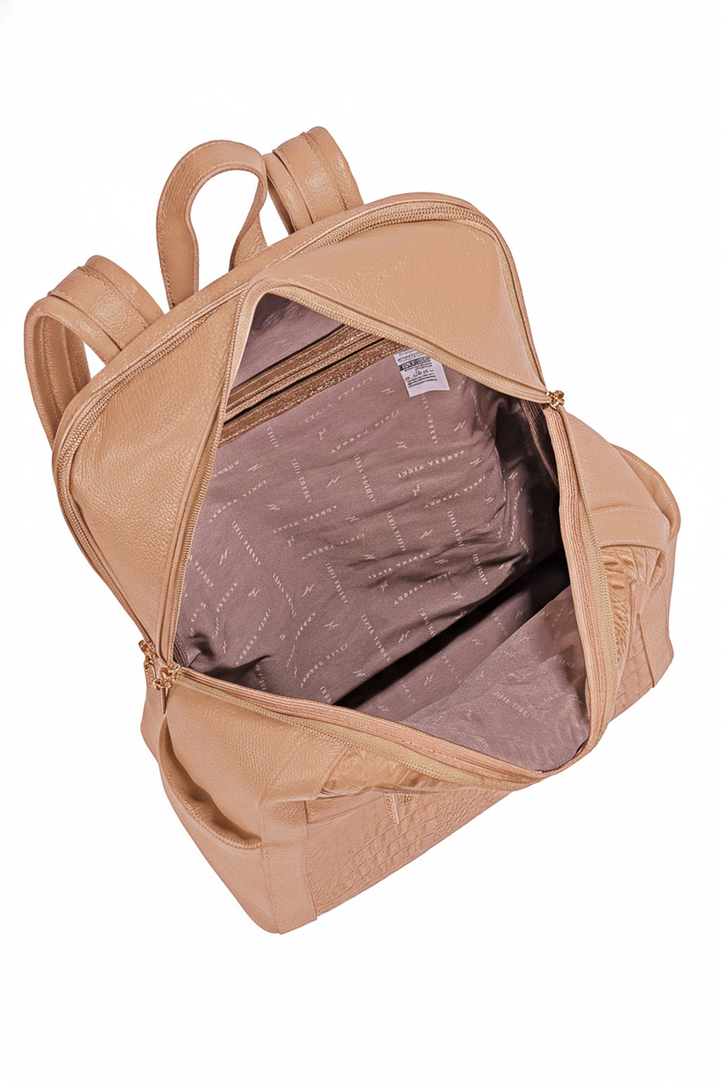 Mochila grande de couro croco Marcela