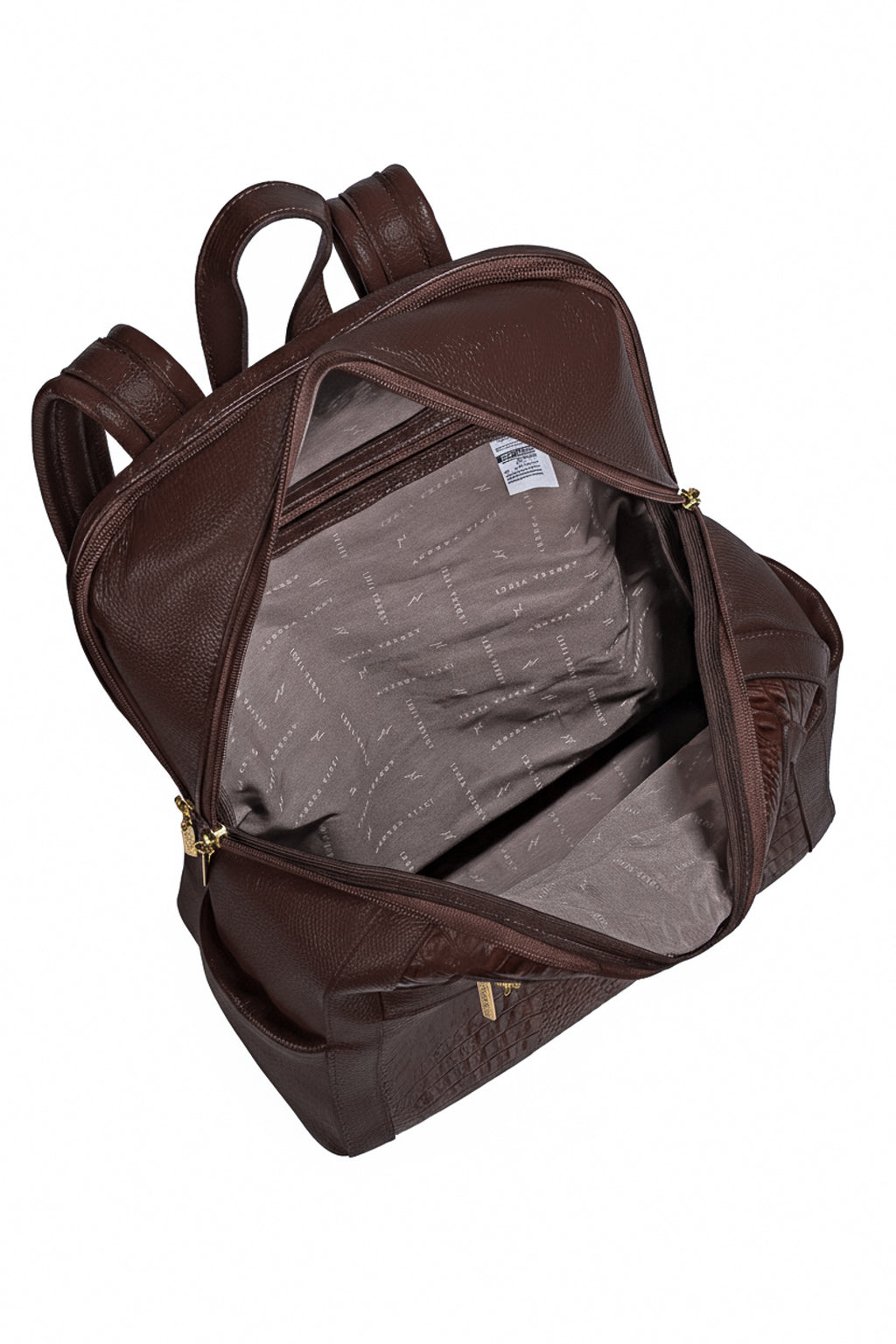 Mochila grande de couro croco Marcela