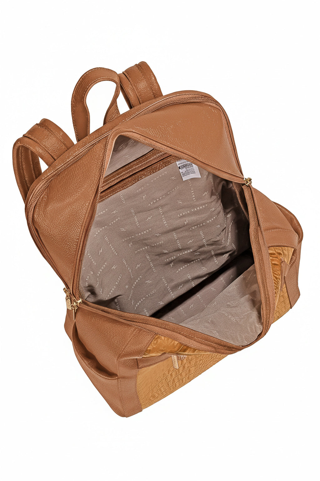 Mochila grande de couro croco Marcela