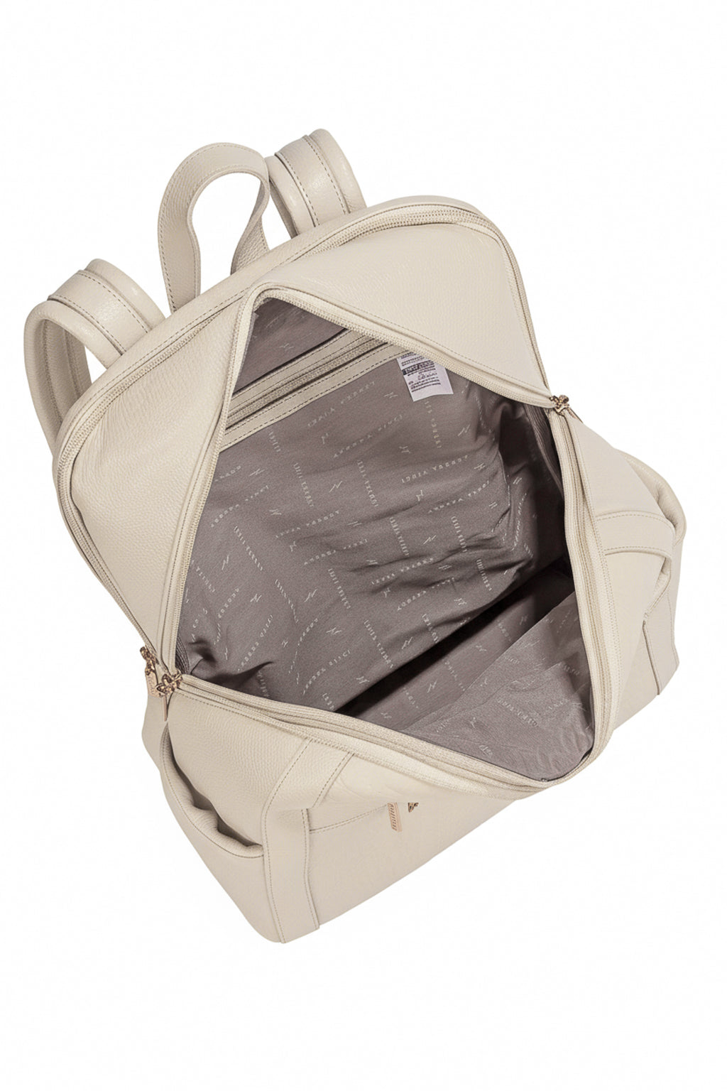 Mochila grande de couro liso Marcela