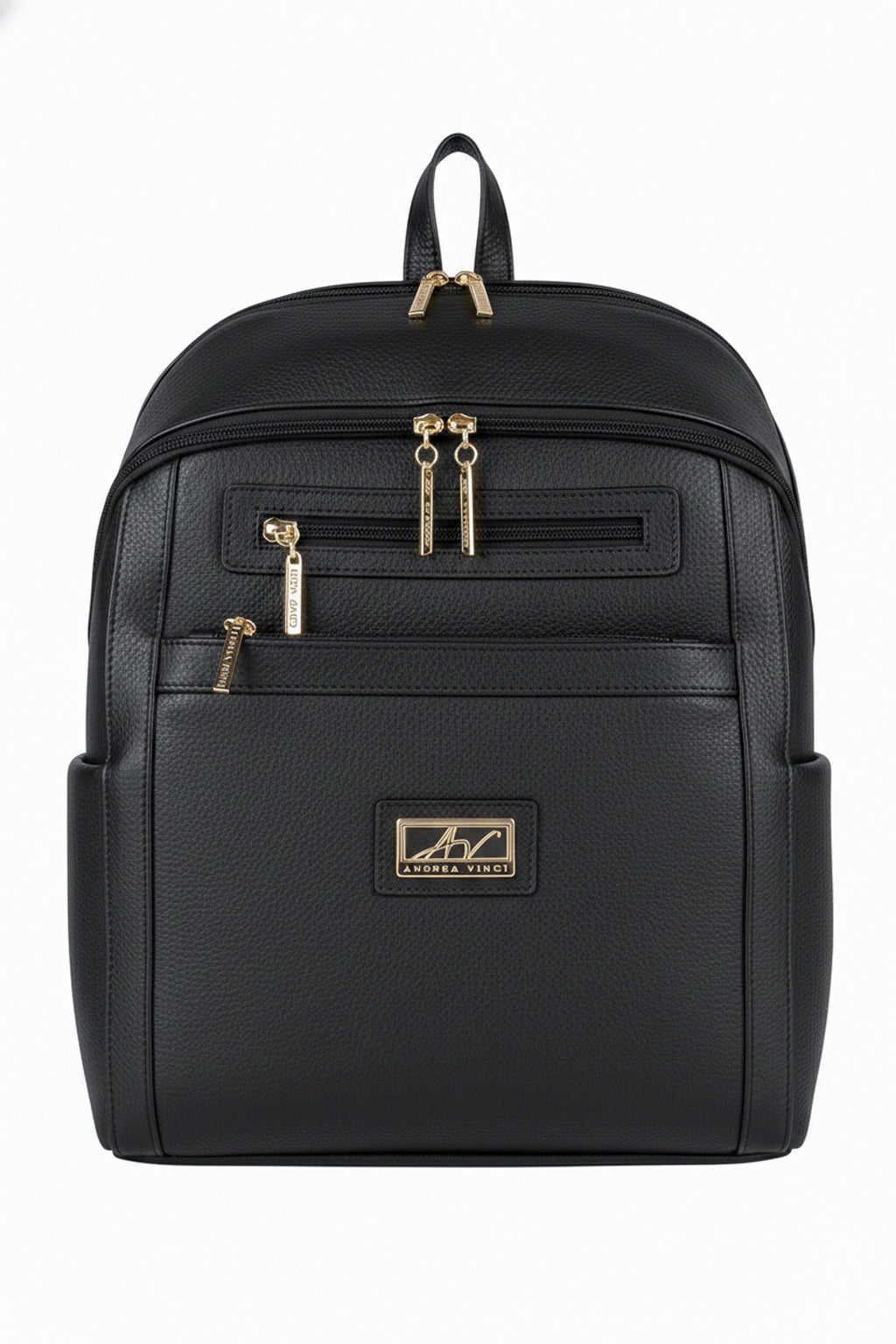 Mochila grande de couro liso Marcela