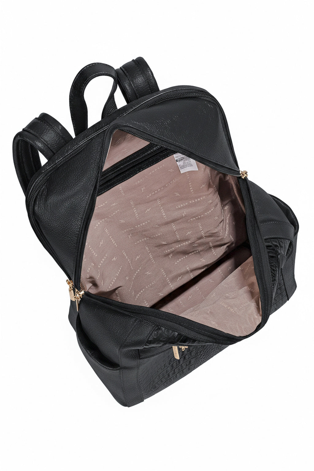 Mochila grande de couro liso Marcela