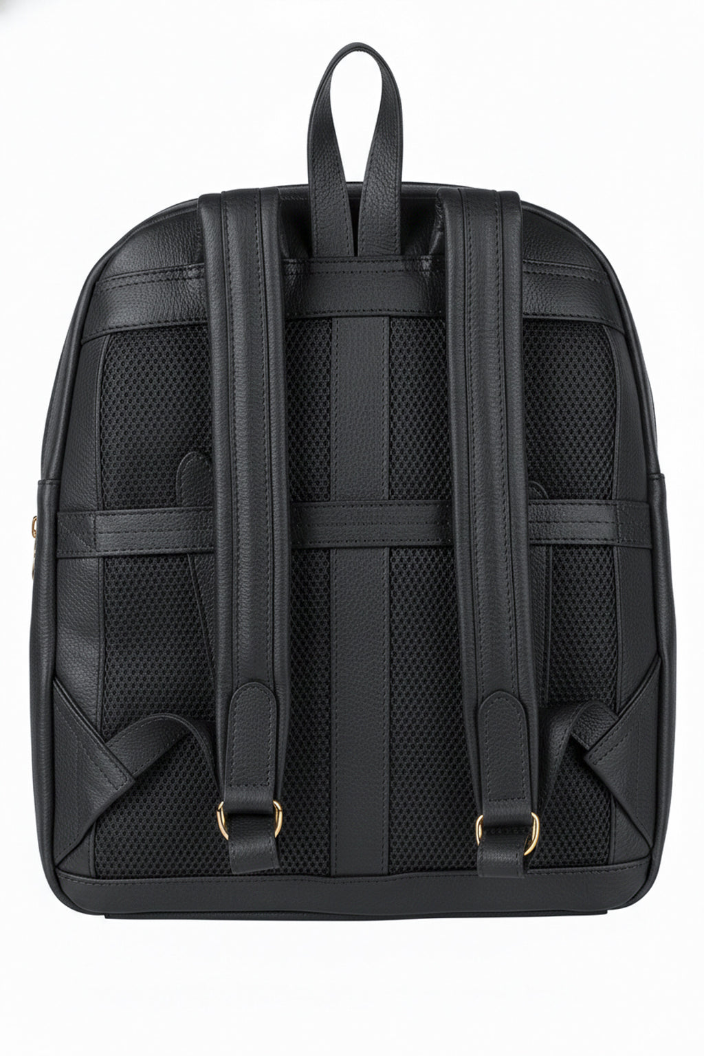 Mochila grande de couro liso Marcela