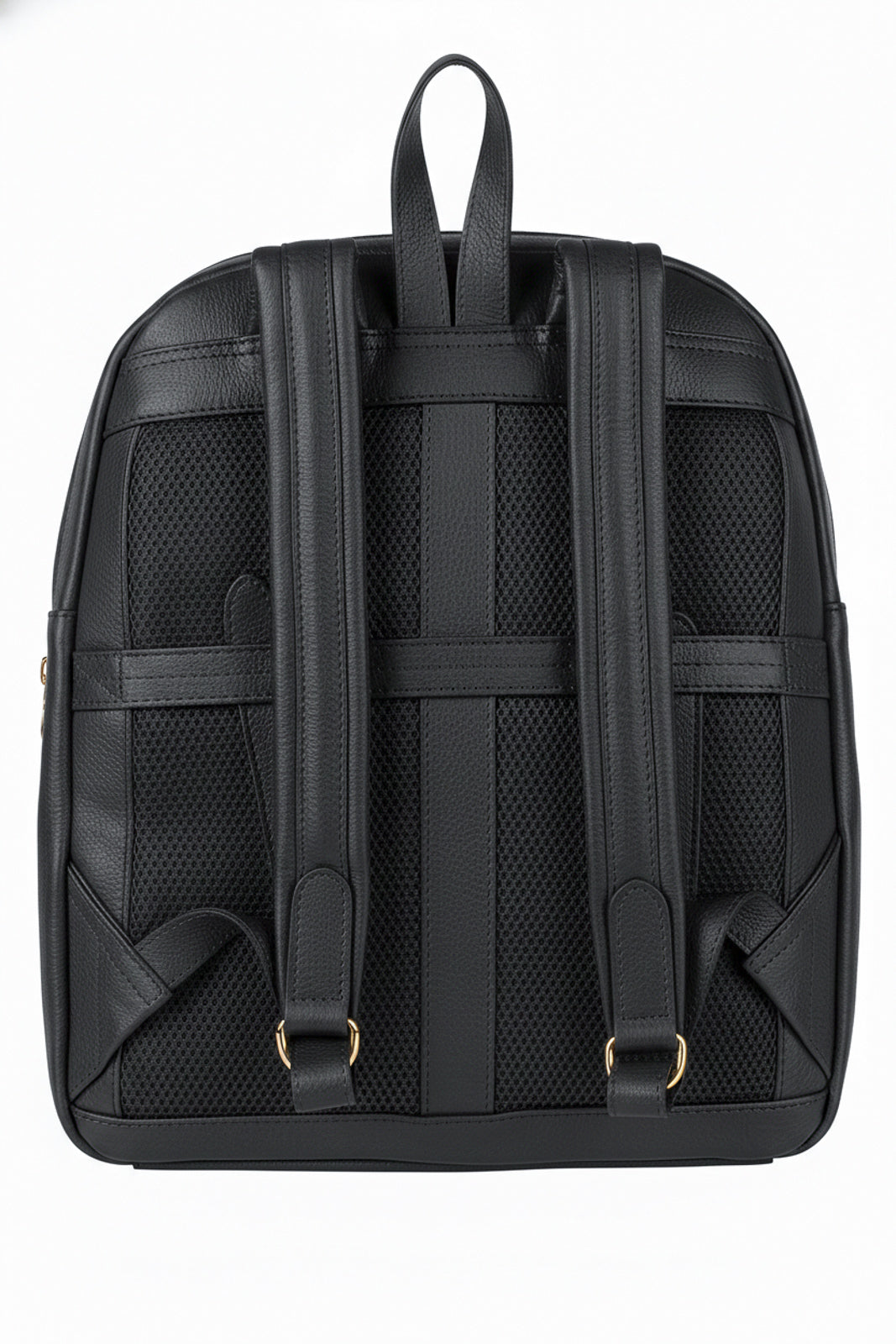 Mochila grande de couro liso Marcela