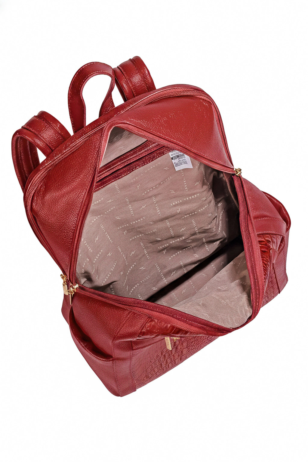 Mochila grande de couro croco Marcela