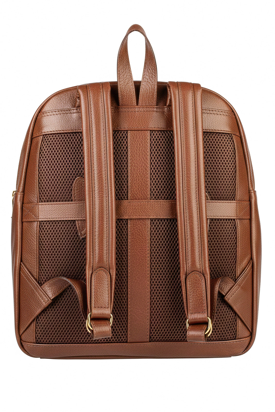 Mochila grande de couro liso Marcela