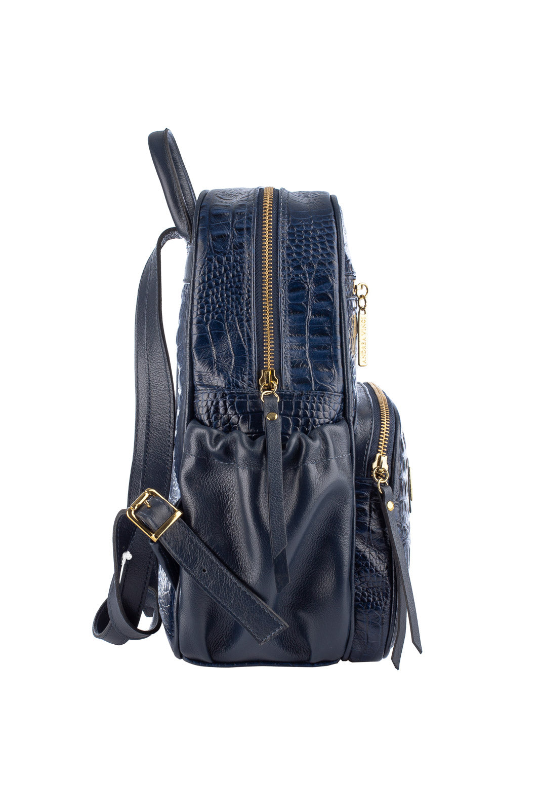 Mochila pequena de couro croco Zoey