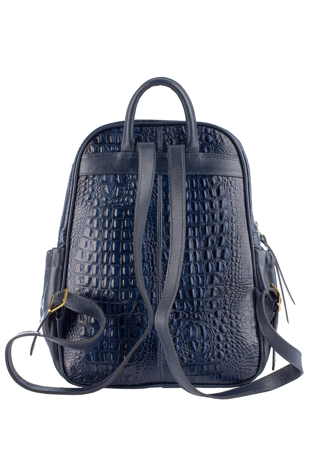 Mochila pequena de couro croco Zoey