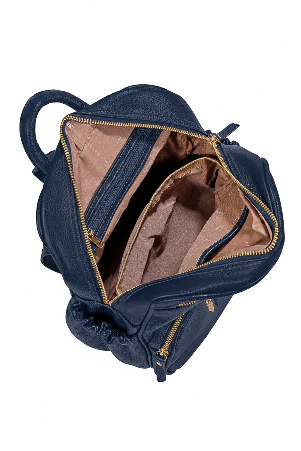 Mochila pequena de couro liso Zoey